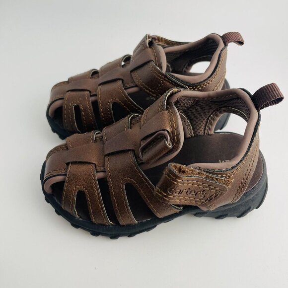 Carter’s Sandals‎ Fisherman Vasco Toddler Size 5M Brown Summer Shoes - Picture 8 of 8